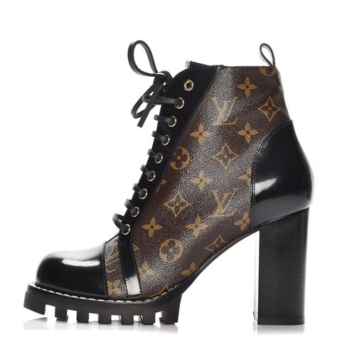 louis vuitton black heel boots